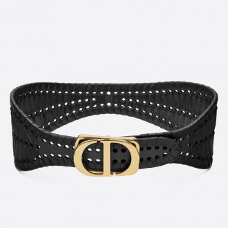 Dior 30 Montaigne 40MM Belt In Black Calfskin Dior 30 Montaigne 40MM Belt In Black Calfskin