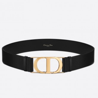 Dior 30 Montaigne 40MM Belt In Black Smooth Calfskin Dior 30 Montaigne 40MM Belt In Black Smooth Calfskin