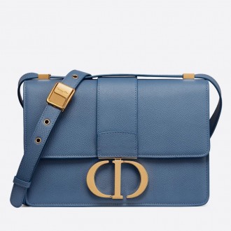Dior 30 Montaigne Bag In Denim Blue Grained Calfskin Dior 30 Montaigne Bag In Denim Blue Grained Calfskin