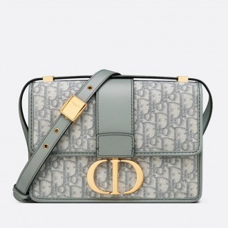Dior 30 Montaigne Bag In Grey Oblique Jacquard Canvas Dior 30 Montaigne Bag In Grey Oblique Jacquard Canvas
