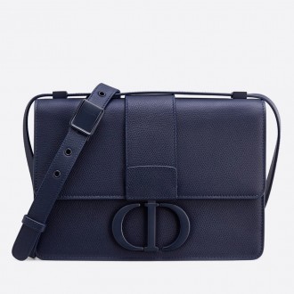 Dior 30 Montaigne Bag In Indigo Blue Matte Grained Calfskin Dior 30 Montaigne Bag In Indigo Blue Matte Grained Calfskin