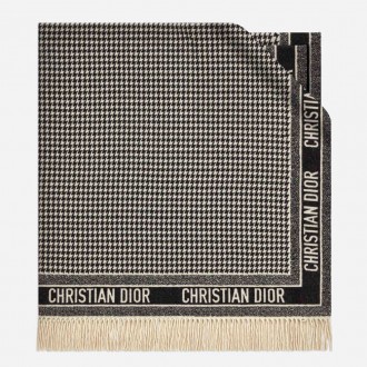 Dior 30 Montaigne Blanket In Houndstooth Cashmere and Wool