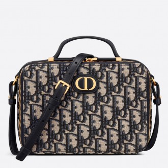 Dior 30 Montaigne Box Bag In Blue Dior Oblique Jacquard Dior 30 Montaigne Box Bag In Blue Dior Oblique Jacquard