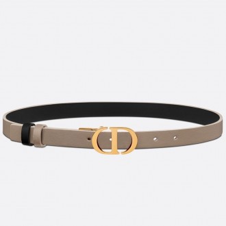 Dior 30 Montaigne Reversible 20MM Belt in Grey and Black Calfskin Dior 30 Montaigne Reversible 20MM Belt in Grey and Black Calfskin