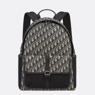 Dior 8 Backpack in Beige and Black Dior Oblique Jacquard Dior 8 Backpack in Beige and Black Dior Oblique Jacquard