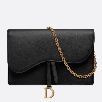 Dior Black Calskin Saddle Chain Clutch Dior Black Calskin Saddle Chain Clutch
