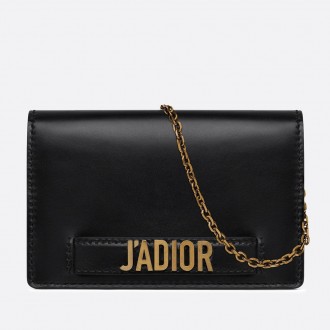 Dior Black J'Adior Wallet On Chain Pouch Dior Black J'Adior Wallet On Chain Pouch