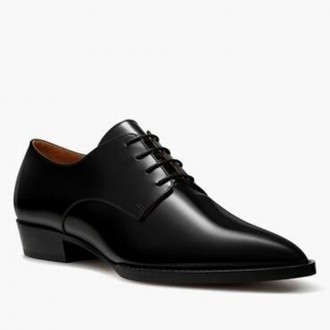 Dior Black LA Derby Flat Shoe With White Star