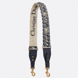 Dior Blue Oblique Shoulder Strap Dior Blue Oblique Shoulder Strap
