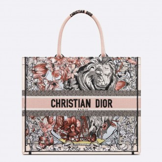 Dior Book Tote Bag In Multicolor La Force Embroidery Dior Book Tote Bag In Multicolor La Force Embroidery