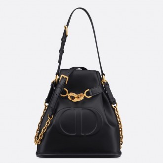 Dior C'est Medium Bag in Black Saddle Calfskin Dior C'est Medium Bag in Black Saddle Calfskin