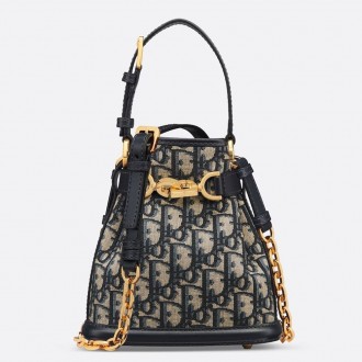 Dior C'est Small Bag in Blue Oblique Jacquard Dior C'est Small Bag in Blue Oblique Jacquard