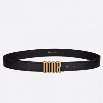 Dior D-Fence 30MM Belt In Black Calfskin Dior D-Fence 30MM Belt In Black Calfskin