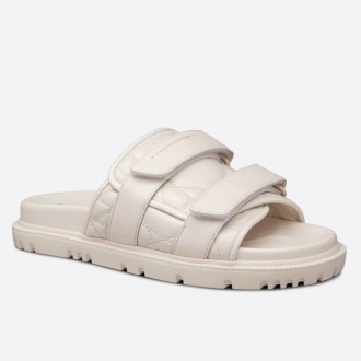 DIor Dio(r)evolution Slides In White Quilted Cannage Calfskin DIor Dio(r)evolution Slides In White Quilted Cannage Calfskin