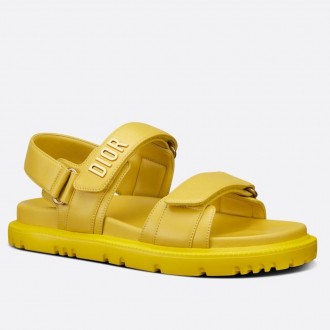 Dior DiorAct Sandals In Yellow Lambskin Dior DiorAct Sandals In Yellow Lambskin