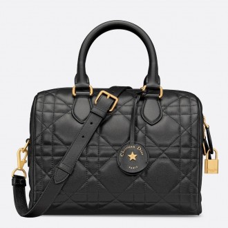 Dior Groove 25 Bag in Black Macrocannage Calfskin Dior Groove 25 Bag in Black Macrocannage Calfskin