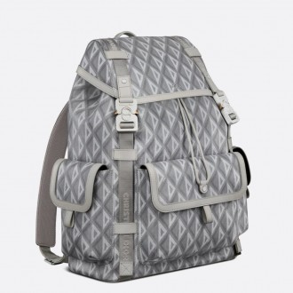 Dior Hit the Road Backpack In Gray CD Diamond Canvas Dior Hit the Road Backpack In Gray CD Diamond Canvas