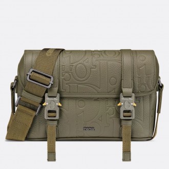 Dior Hit the Road Flap Messenger Bag in Khaki Gravity Leather Dior Hit the Road Flap Messenger Bag in Khaki Gravity Leather