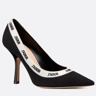 Dior J'Adior 100MM Pumps In Black Technical Canvas Dior J'Adior 100MM Pumps In Black Technical Canvas