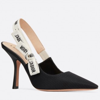 Dior J'Adior Pumps In Black Technical Canvas Dior J'Adior Pumps In Black Technical Canvas