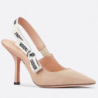 Dior J'Adior Pumps In Nude Technical Canvas Dior J'Adior Pumps In Nude Technical Canvas