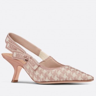 Dior J'Adior Slingback 65mm Pumps with Pink Micro Houndstooth Dior J'Adior Slingback 65mm Pumps with Pink Micro Houndstooth