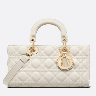 Dior Lady D-Joy Bag In White Cannage Lambskin Dior Lady D-Joy Bag In White Cannage Lambskin