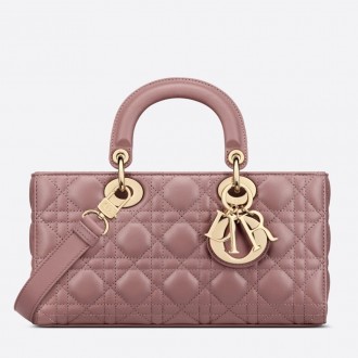 Dior Lady D-Joy Medium Bag In Peony Pink Cannage Lambskin Dior Lady D-Joy Medium Bag In Peony Pink Cannage Lambskin