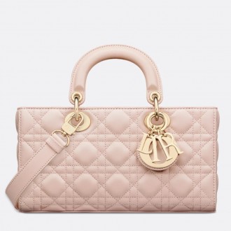 Dior Lady D-Joy Medium Bag in Powder Pink Cannage Lambskin Dior Lady D-Joy Medium Bag in Powder Pink Cannage Lambskin