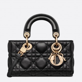 Dior Lady D-Joy Micro Bag In Black Cannage Lambskin Dior Lady D-Joy Micro Bag In Black Cannage Lambskin