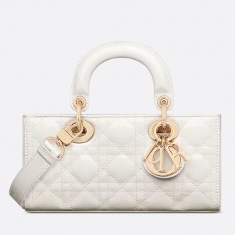 Dior Lady D-Joy Small Bag in White Patent Calfskin Dior Lady D-Joy Small Bag in White Patent Calfskin