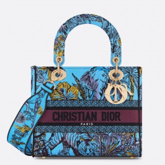 Dior Lady D-Lite Medium Bag In Multicolor Toile de Jouy Voyage Embroidery Dior Lady D-Lite Medium Bag In Multicolor Toile de Jouy Voyage Embroidery