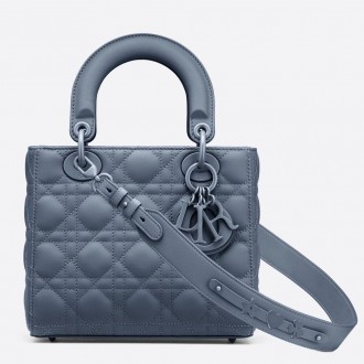 Dior Lady Dior My ABCDior Bag In Blue Ultramatte Calfskin Dior Lady Dior My ABCDior Bag In Blue Ultramatte Calfskin