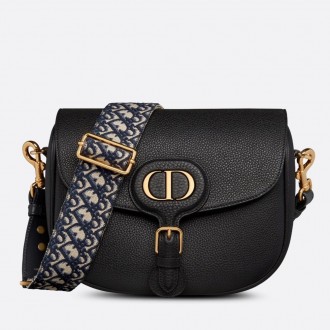 Dior Large Bobby Bag In Black Grained Calfskin Dior Large Bobby Bag In Black Grained Calfskin