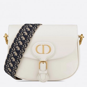 Dior Large Bobby Bag In White Calfskin Dior Large Bobby Bag In White Calfskin