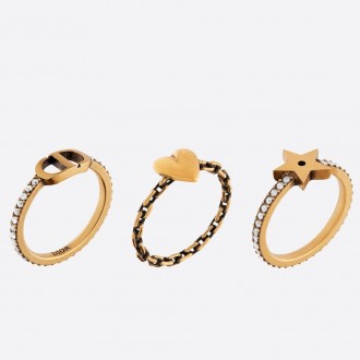 Dior Lucky CD Set of Three Rings S Size Dior Lucky CD Set of Three Rings S Size