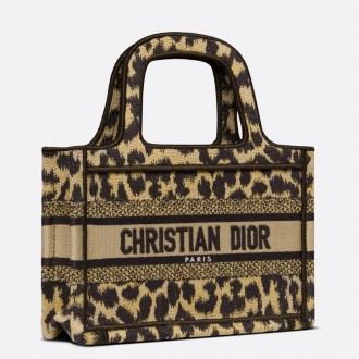 Dior Mini Book Tote Bag In Beige Multicolor Mizza Embroidery Dior Mini Book Tote Bag In Beige Multicolor Mizza Embroidery