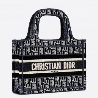 Dior Mini Book Tote Bag In Blue Dior Oblique Embroidered Velvet Dior Mini Book Tote Bag In Blue Dior Oblique Embroidered Velvet