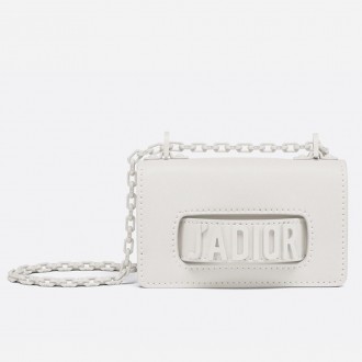 Dior Mini J'Adior Bag In White Ultra Matte Calfskin Dior Mini J'Adior Bag In White Ultra Matte Calfskin