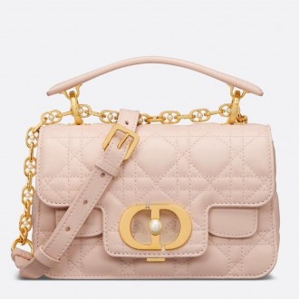 Dior Mini Jolie Top Handle Bag in Pink Cannage Calfskin Dior Mini Jolie Top Handle Bag in Pink Cannage Calfskin