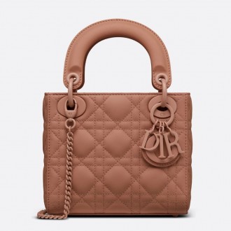 Dior Mini Lady Dior Bag In Blush Ultramatte Calfskin Dior Mini Lady Dior Bag In Blush Ultramatte Calfskin
