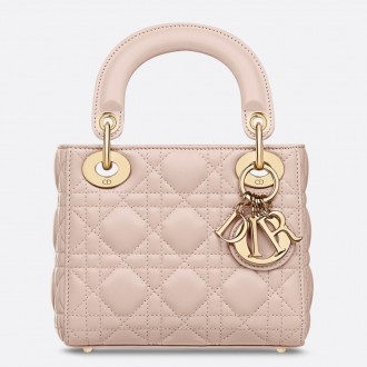 Dior Mini Lady Dior Bag In Poudre Lambskin Dior Mini Lady Dior Bag In Poudre Lambskin