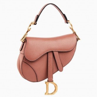 Dior Mini Saddle Bag In Nude Calfskin Dior Mini Saddle Bag In Nude Calfskin