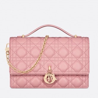 Dior Miss Dior Top Handle Bag in Melocoton Pink Cannage Lambskin Dior Miss Dior Top Handle Bag in Melocoton Pink Cannage Lambskin