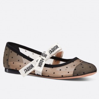 Dior Miss J'Adior dotted Swiss Tulle Ballet Pump Dior Miss J'Adior dotted Swiss Tulle Ballet Pump