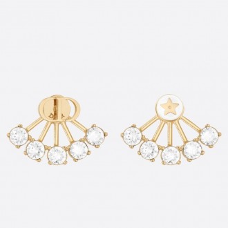 Dior Petit CD Earrings In Gold Metal Crystals and Pearl Dior Petit CD Earrings In Gold Metal Crystals and Pearl