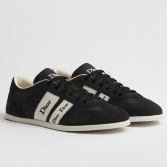 Dior Ribbon Sneakers in Black Suede Calfskin and Technical Fabric Dior Ribbon Sneakers in Black Suede Calfskin and Technical Fabric