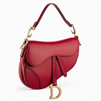 Dior Saddle Bag In Red Calfskin Dior Saddle Bag In Red Calfskin