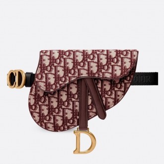 Dior Saddle Belt Bag In Bordeaux Oblique Canvas Dior Saddle Belt Bag In Bordeaux Oblique Canvas