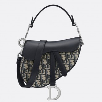 Dior Saddle Mini Bag with Strap in Oblique Jacquard and Calfskin Dior Saddle Mini Bag with Strap in Oblique Jacquard and Calfskin